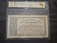 ZAR South Africa 100 Pound  Sterling Note / Pretoria 28/05/1900 / Stunning...
