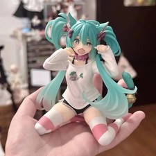Hatsune Miku Desktop Cute Figure With Cat Ear...