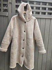 Velours Wendemantel Teddyfell Helles Beige Gr...