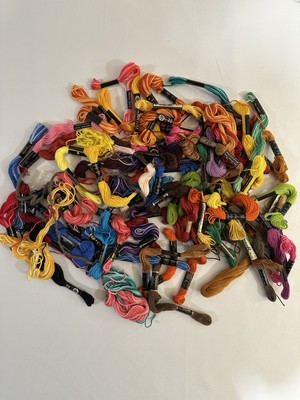 Embroidery Floss Thread lot. Multicolors. About 60 +/-  Read Description