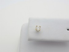 14k Mens Diamond Stud Earring Single Solid Gold Natural Diamond Pierced 3.5mm