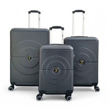 Valise De Voyage Cabine En ABS Rigide Noire Avec 8 Roues