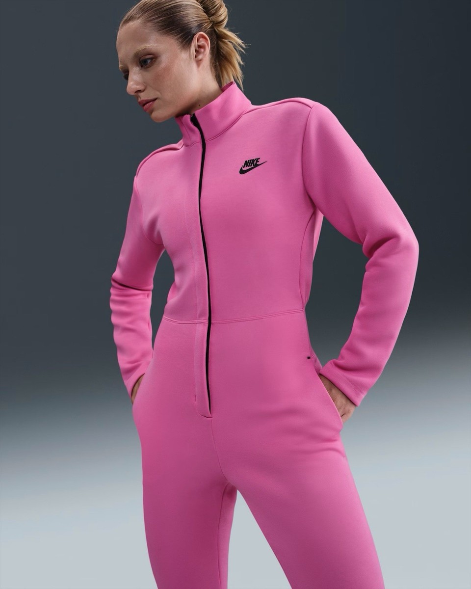 NEW $185 Nike Sportswear Tech Fleece Jumpsuit HV4095-675 Pink