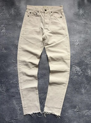 Saint Laurent Paris Hedi Slimane D19 W/SL Distressed White Jeans