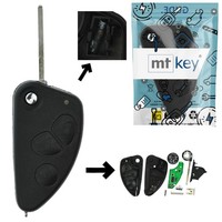 Funk SchlüSsel 434MHZ ID48 3 Tasten FüR Alfa Romeo 147 156 GT KlappschlüSsel