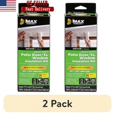 Rolled Window Insulation Film Kit 84x120in 2 Pack Easy Installation Energy Saver