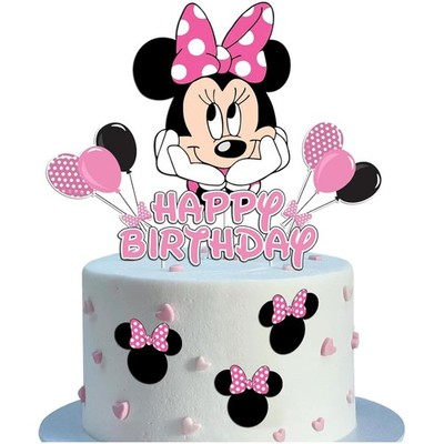 0 Stück Minie Mouse Tortendeko Mädchen, Kuchen Deko Kindergeburtstag, Cake To...