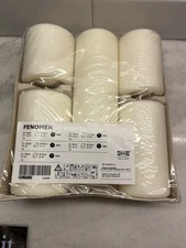 IKEA Fenomen Candle Set Of 5 White Unscented NEW