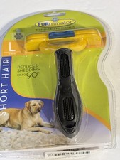 FURminator Short Hair Dog Deshedding Tool Large 51  90 lbs Yellow New Sealed