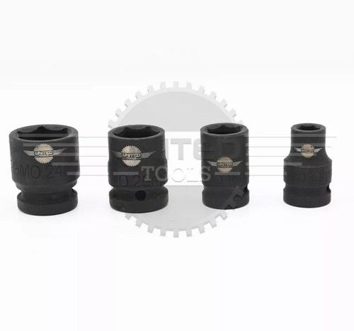 15 Stck. 1/2 Zoll Antrieb IMPACT Steckschlüssel FORM Set flache Steckschlüsseleinsätze 10 mm-24 mm 6PT - Bild 5 von 7