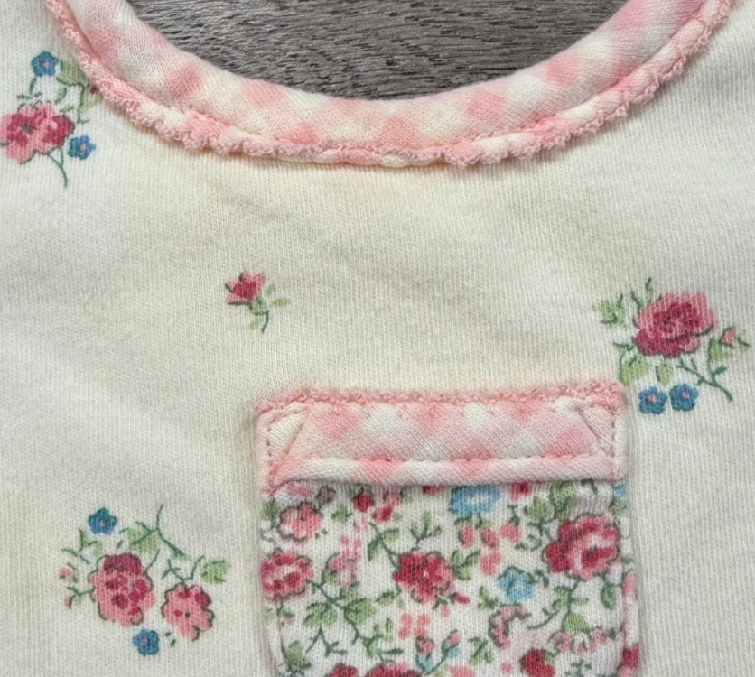 Baby Girl Vintage Gymboree Floral Bib - Image 2 of 3