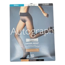 Autograph 10 Denier Seamfree Ladder Resist Matt Tights ( 2 Pack )