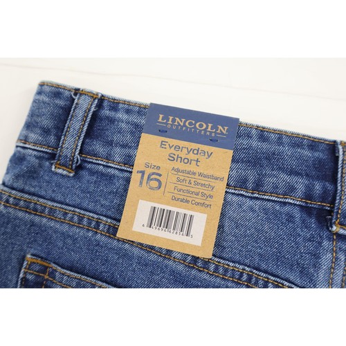 Pantalones Cortos LINCOLN OUTFITTERS Niños 16 Azul Todos los Días Cortos Ajustables Elásticos Jean - Imagen 9 de 11
