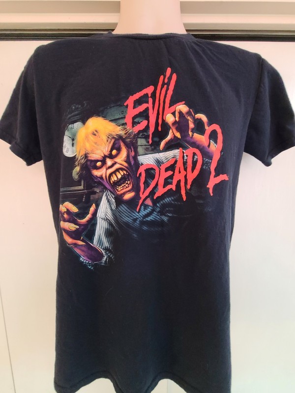 FRIGHT-RAGS Evil Dead 2 Evil Ed Graphic Print Unisex Black T-Shirt Medium LE OOP