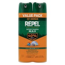 Repel Insect Repellent Sportsmen Max Formula 40 DEET Aerosol Value Pack, 2 Cans