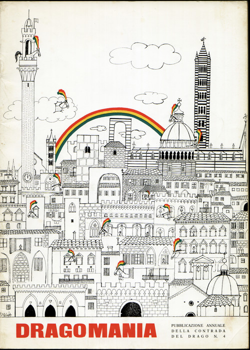 SIENA PALIO NUMERO UNICO DELLA VITTORIA DELLA CONTRADA DEL DRAGO LUGLIO 1966