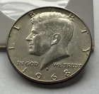 1968-D Kennedy Half Dollar 40% Silver - AU Condition