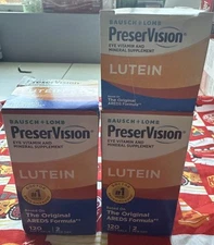 2X Bausch & Lomb Preservision Lutein 120 Softgels Ea Open Box Exp 03/2026 Rd⬇️