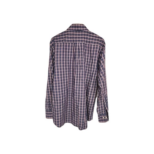 Camicia uomo Peter Millar L abbottonata viola rosa abito golf a quadri ottimo - Foto 3 di 6
