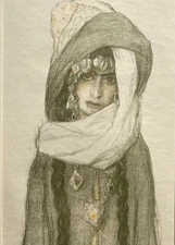 Abel Pann (1883–1963) – Rachel Portrait - Vintage Lithograph