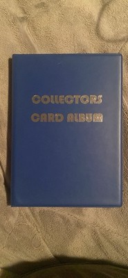 9-Pocket Acid-Free Blue Hardcover Collectors Card Album Plastic Double-Sided