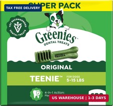 GREENIES Original TEENIE Dental Dog Treats 192 Count Free Shipping