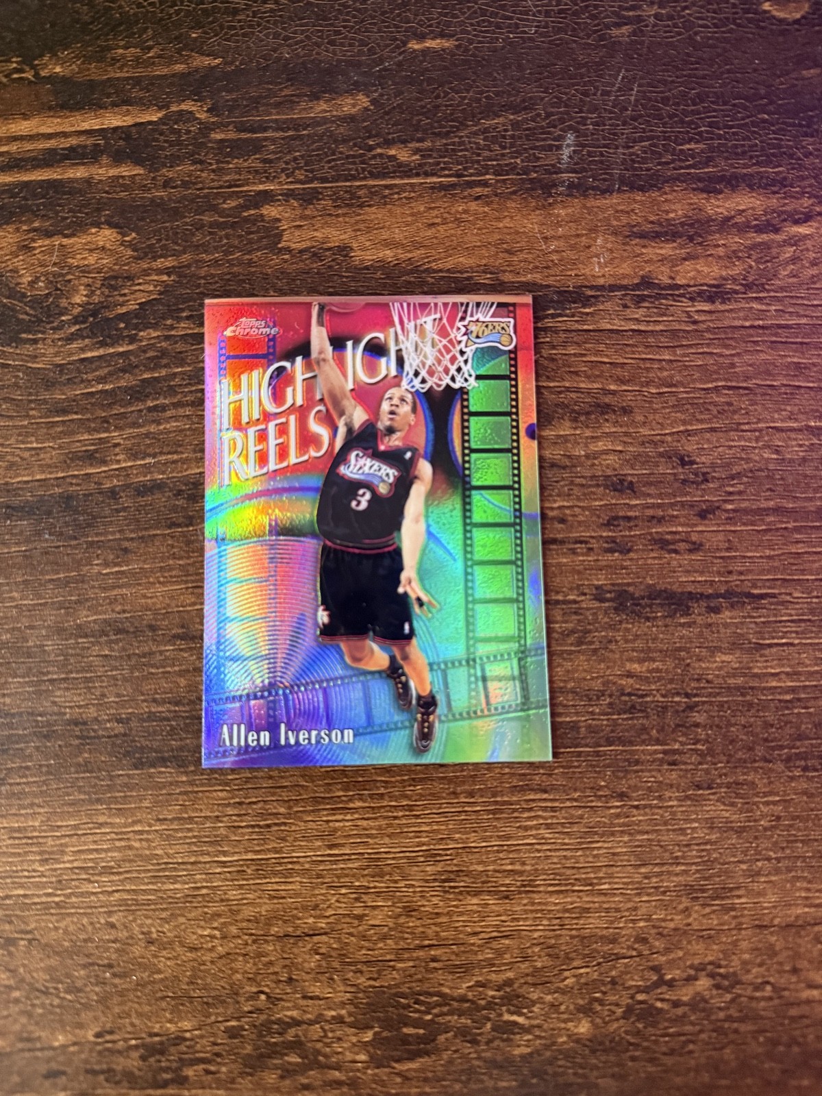 1999-00 Topps Chrome Allen Iverson Highlight Reels REFRACTOR #HR6 76ers