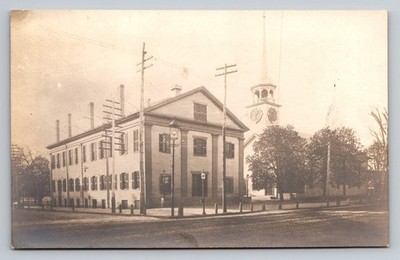 Worcester Massachusetts Old City Hall AZO RPPC MA Postcard