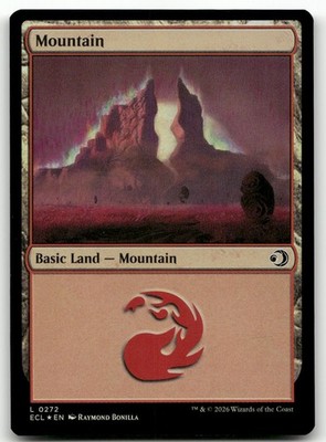 Mountain (0272) #272 (Foil) (NM) Lorwyn Eclipsed ECL Magic MTG