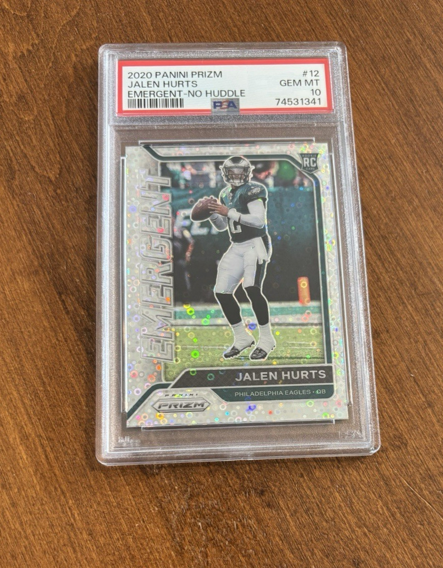 Jalen Hurts 2020 Prizm Emergent No Huddle Rookie #12 Alabama Eagles PSA 10 RC
