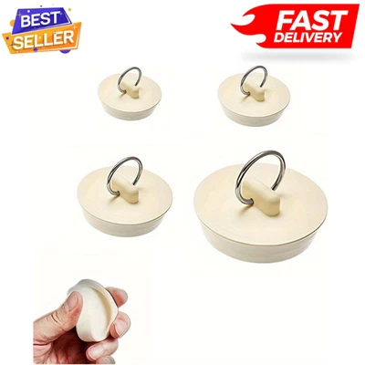 Drain Stopper Set, 4 Sizes Rubber Sink Stoppers for Bathtub, Kitchen, Bathroom.. - Image 1 of 4