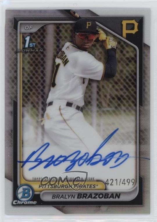 2024 Bowman Chrome Prospect Refractor 421/499 Bralyn Brazoban #CPA-BB Auto 09br