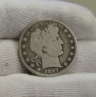 1897 US Barber Silver Half 50c G (Cleaned)