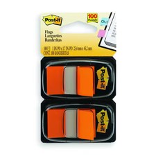 Post-It 680-Oe2 Sticky Flags, 1 X 1-3/4 In., Orange, Pk2