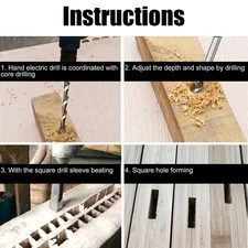 20mm Woodworking Square Hole Drill Bits Bearing Steel Square Hole Drill Bits