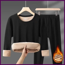 Winter Thermal Underwear Sets Men Women Velvet Tops +Long Pants Comfortable