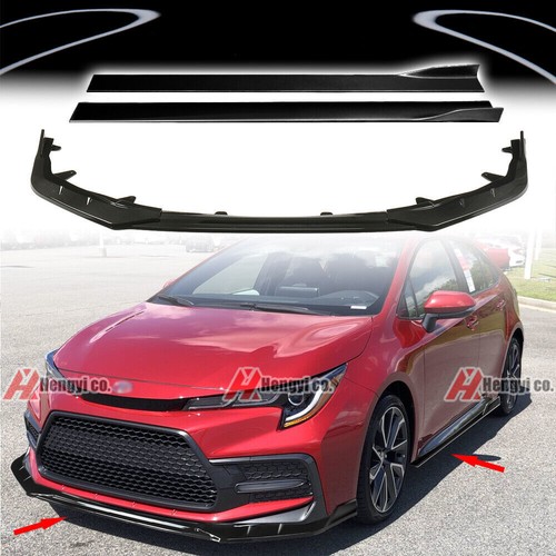 TR-Style Front Lip Splitter Side Skirt Kits For Toyota Corolla SE XSE 2020-2025 - Picture 3 of 19
