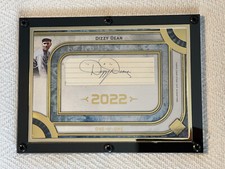 Dizzy Dean 2022 Topps Transcendent 1/1 Oversized Cut Signatures Autographed Auto