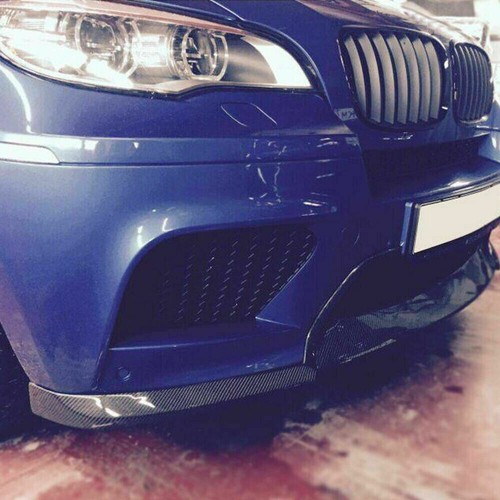 For 2009-2014 BMW E70 E71 E72 X5M X6M Real Carbon Front Bumper Lip Body Spoiler - Picture 12 of 12
