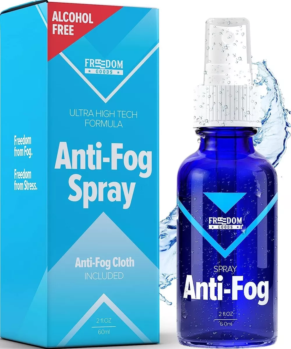 2oz Anti-Fog Spray Formula With Microfiber Cloth Glasses goggles 72hr  Protection