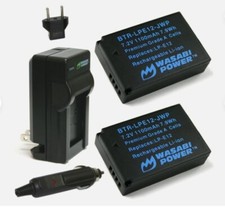 Wasabi Power Battery 2-Pack and Charger for Canon LP-E12