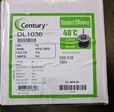 Century DL1036 Motors 1/3HP 115V 1075RPM 48Y Motor