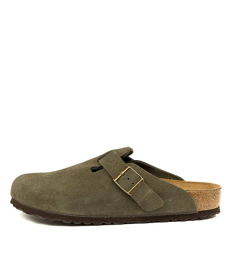 New Birkenstock Boston Men's Taupe Suede Mens Shoes Casual Shoes 