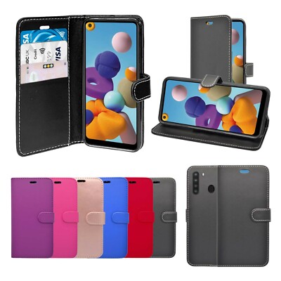 For Samsung Galaxy A21 Case Wallet Flip PU Leather Stand Card Slot Pouch  Cover Australia