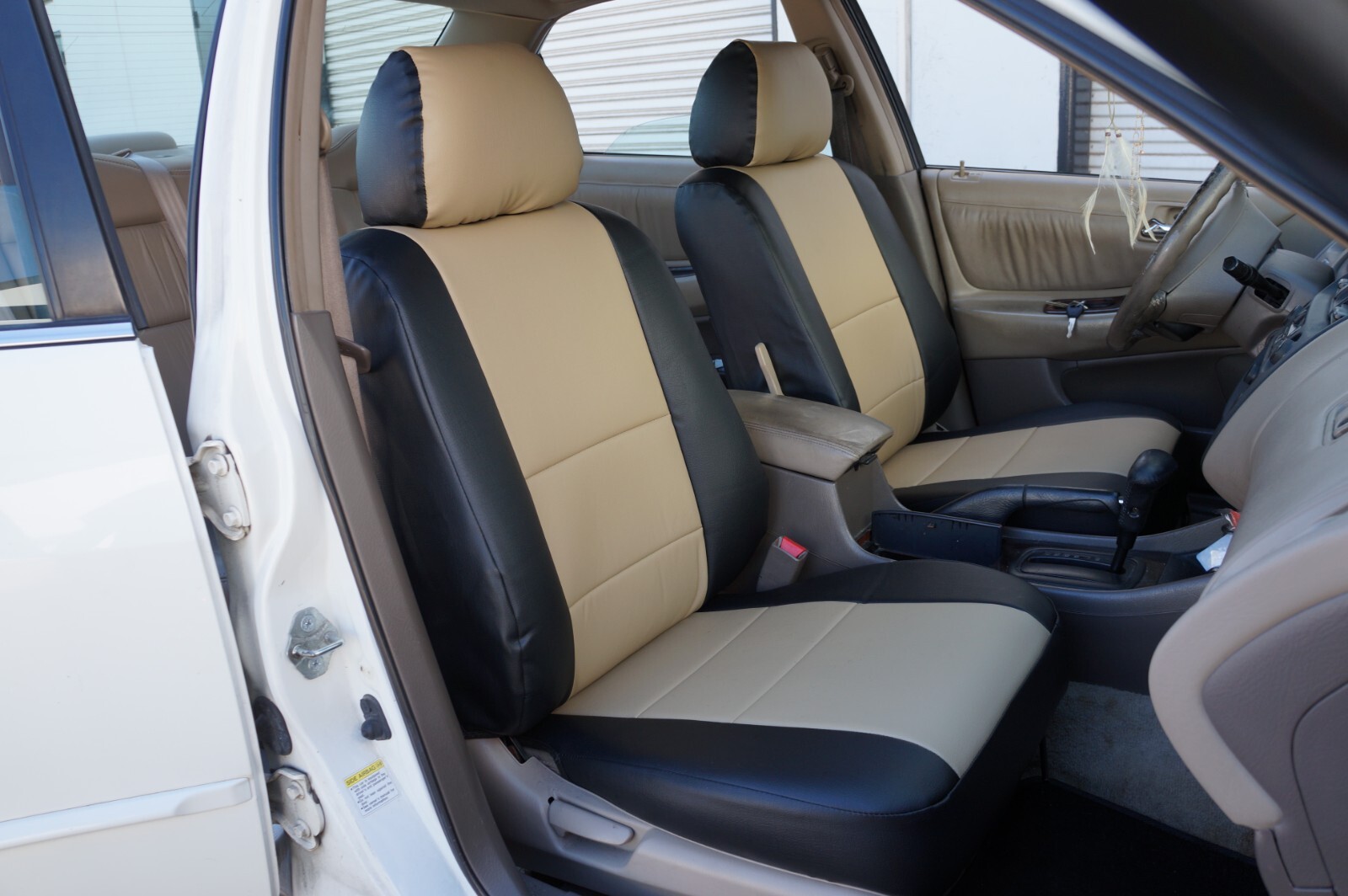 IGGEE S.LEATHER CUSTOM EXACT FIT SEAT COVERS FOR HONDA ACCORD 199497