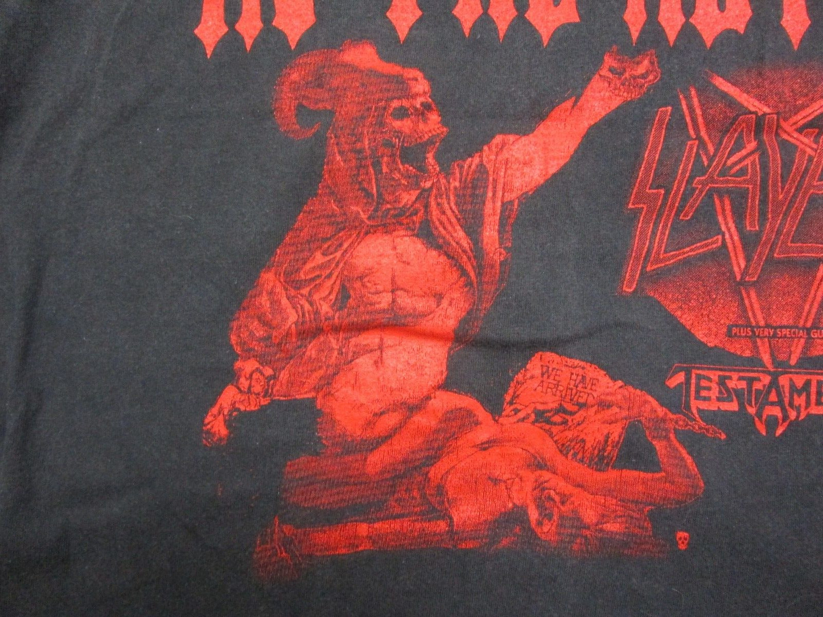 Slayer Vintage T Shirt (XL) Seasons in the Abyss Tour w/Testament Rare Metal image 9