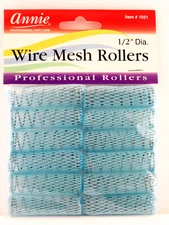 ANNIE 1/2" WIRE MESH HAIR ROLLERS - 12 PCS. (1021)