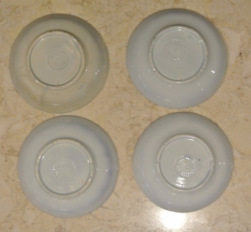 4 Elsmore & Forster Trumpet Flowers Purple Ironstone Bowls - Picture 10 of 12