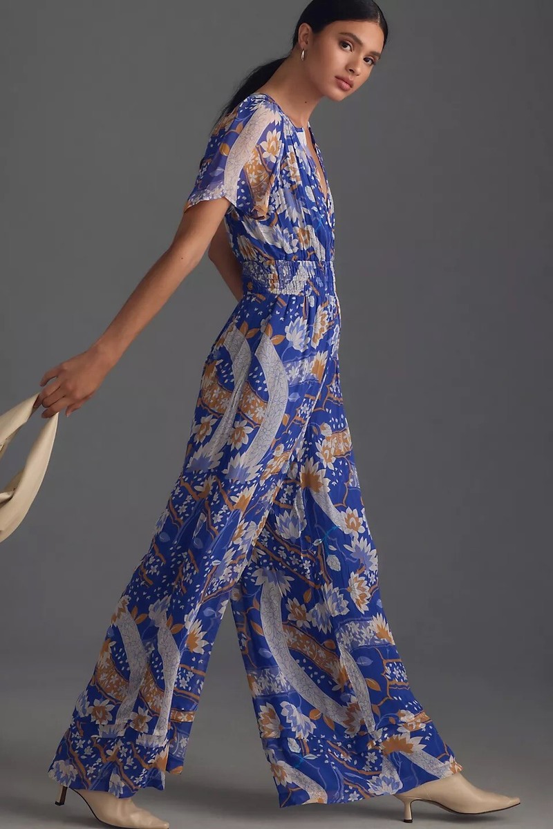 Anthropologie The Somerset Jumpsuit: Chiffon Edition Size XS