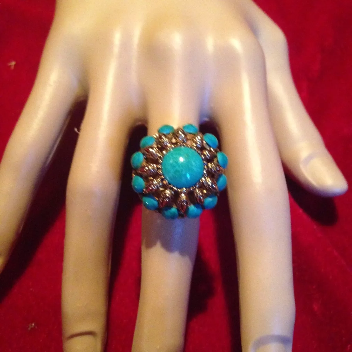 Turquoise cocktail sales ring